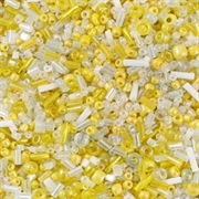 Seed Beads. Gul variation. 1.5 - 4.5 mm. 1000 stk.